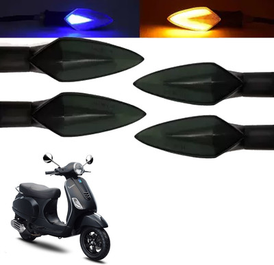 COMICAL Front, Rear LED Indicator Light for Piaggio Vespa LX(Blue, Yellow)