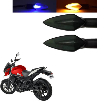 COMICAL Front, Rear LED Indicator Light for Mahindra Mojo(Blue, Yellow)