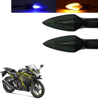 COMICAL Front, Rear LED Indicator Light for Honda CBR 250R(Blue, Yellow)