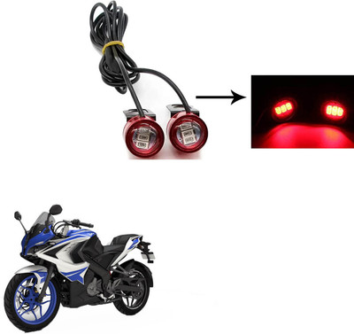 COMICAL Waterproof Motorcycle Led Strobe Lights Motorcycle Led Strobe Flash Warning Brake Light Lamp 015 Parking Light Motorbike LED for Bajaj (12 V, 10 W)(Pulsar RS 200, Pack of 2)