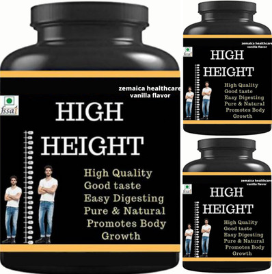 Zemaica Healthcare high height vanilla flavor height gainer pack of 3(3 x 0.1 kg)