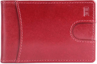 Brooklyn Bridge Men Casual, Ethnic, Evening/Party, Formal, Travel, Trendy Red Genuine Leather Money Clip(7 Card Slots)