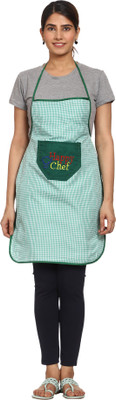 JMI Polyester Chef's Apron - Free Size(Green, Single Piece)