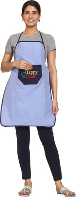 JMI Polyester Chef's Apron - Free Size(Blue, Single Piece)