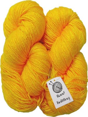 hand Knitting Yarn | Oswal Wool ( Yellow ) Acrylic Soft Knitting Crochet Hook Yarn | Art & Craft Wool Ball (Weight in gm) (300gm)