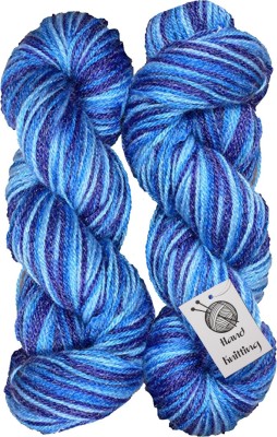 hand Knitting Yarn | Oswal Wool (Blue Multi colour) Acrylic Knitting Yarn | Art & Craft Wool Ball (Weight in gm) (200gm)