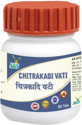 SBS Herbal Chitrakadi Vati (80 Tablets) Pack of 1