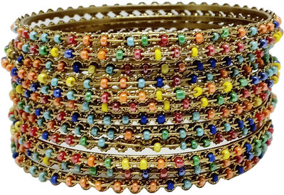 Chrishan Alloy Gold-plated Bangle Set(Pack of 12)