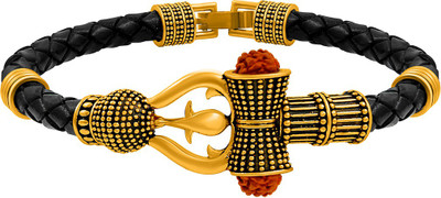 NAKABH Leather Gold-plated Bracelet