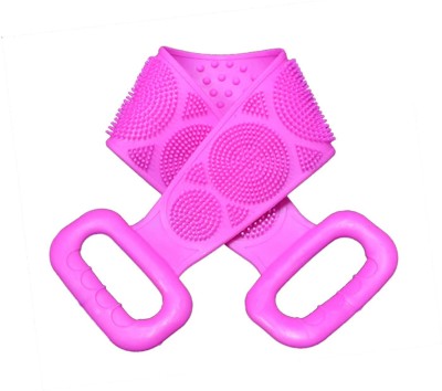 Chicbunny Silicone Bath Body Brush Scrubber Towel Back Shower Long Handle Scrubbing Belt