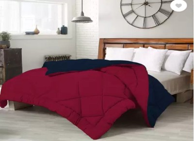 Koji Solid Single Comforter for  Mild Winter(Polyester, Maroon, Dark Blue)
