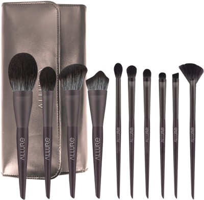 ALLURE Professional Makeup Brush Set with makeup brushes bag(Pack of 10)