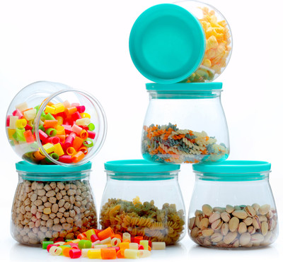 Flipkart SmartBuy Plastic Grocery Container  - 800 ml(Pack of 6, Green)