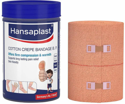 HANSAPLAST Smooth Cotton Pain Relief Crepe Bandage 8cm X 4m Pack Of 2 Crepe Bandage