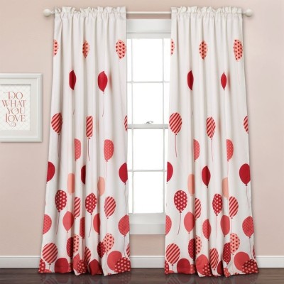 Ad Nx 274 cm (9 ft) Polyester Room Darkening Long Door Curtain (Pack Of 2)(Printed, White)