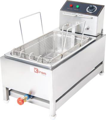 kiran 16 Liter Deep Fryer vertical - Electric and Gas with Basket 16 L Electric Deep Fryer