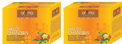 AlAroma Leafs HALDI CHANDAN BLEACH CREAM (PACK OF 2)(600 g)