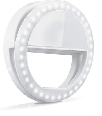 HIFY New Rechargeable Mini LED Selfie Lamp Ring Light Fill Light Phone Ring Flash(White)