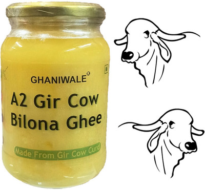 GHANIWALE A2 Gir Cow Bilona Ghee Ghee Glass Bottle(500 ml)