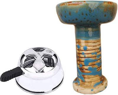 Puff Smart American Phunnel Ceramic With Heat Management System HMD Hookah Bowl/Chillum 12 inch Ceramic, Stainless Steel Hookah