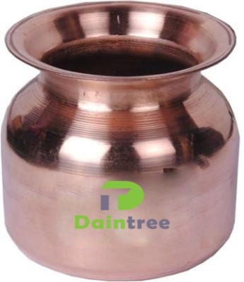 Daintree Copper Pot Kalash Tamba Lota (400ml) Copper Kalash(Brown)