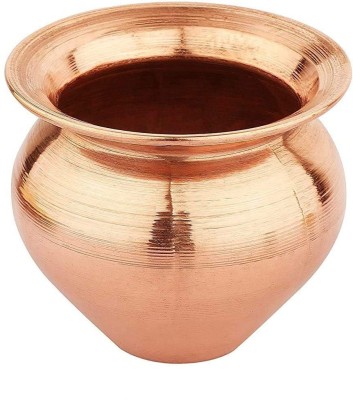 Mannat Pure Copper Small Kalash Lota for Temple and Pooja Purpose (Small Kalash Design) - (150 ML) - 1 Piece Copper Kalash(Height: 2.5 inch, Brown)