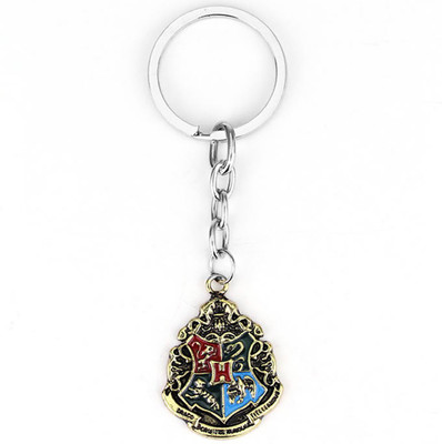 RVM Toys Harry Potter Hogwarts Keychain School Crest Logo Metal Key Chain for Car Bike Men Women Key Ring Key Chain