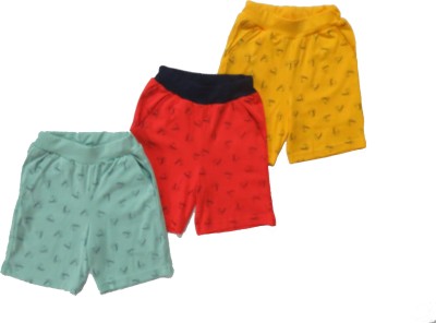 Clothe Funn Short For Boys Casual Self Design Pure Cotton(Multicolor, Pack of 3)