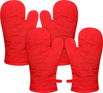 KUBER INDUSTRIES Red Cotton Kitchen Linen Set(Pack of 4)