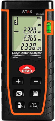 Stok ST-LDM60 - (0.05 to 60 meters)Laser Rangefinder/ Distance Measuring Meter Non-magnetic Engineer's Precision Level(16 cm)