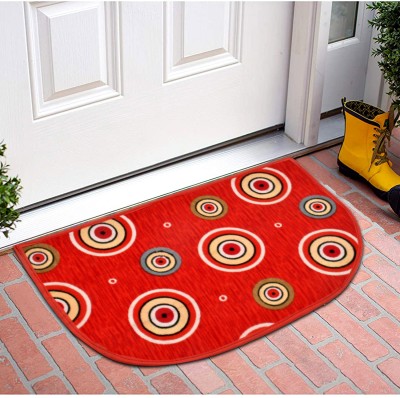 KUBER INDUSTRIES Rubber Door Mat(Red, Free)