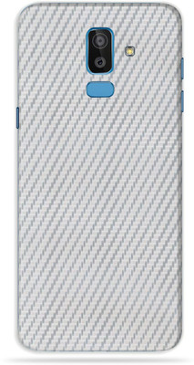 BugguSkin Samsung Galaxy J8, Samsung Galaxy J8 Mobile Skin(Ultra Super Silver Carbon Fiber Skin With High Matte Finish.)