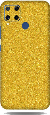 LAMHA Realme C15 Mobile Skin(Ultra Super Golden Glitter With High Matte Finish.)