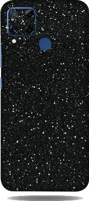 LAMHA Realme C15 Mobile Skin(Ultra Super Black Glitter With High Matte Finish.)