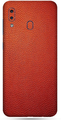 OggyBaba samsung galaxy a20 Mobile Skin(Charming Red Leather Skin Matte Finish)