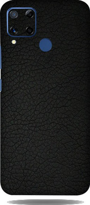 BugguSkin Realme C15, relme C15 Mobile Skin(Ultra Super Black Leather Skin With High Matte Finish., Mobile Skin (Back+Side+Camera))
