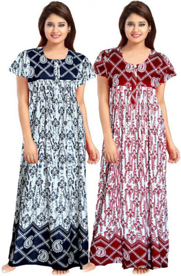 impression Women Nighty Set(Multicolor, Multicolor)