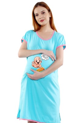 Sillyboom Women Maternity/Nursing Nighty(Multicolor)