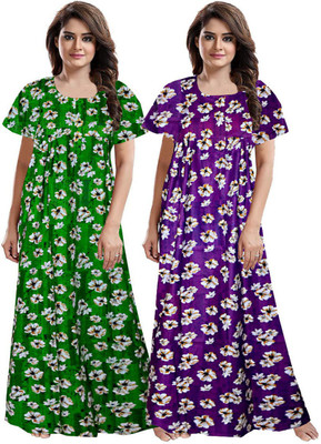 Sarika Fashion Women Nighty Set(Multicolor)