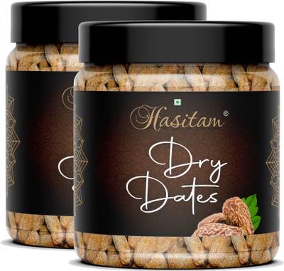 HASITAM Afganisthan Imported Sukha Khajur | Pila Chuara l Dry Dates  (2 x 250 g)