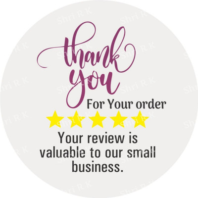 Shri R K Thank You Stickers Pack Of 100 Self adhesive Paper Label(Multicolor)