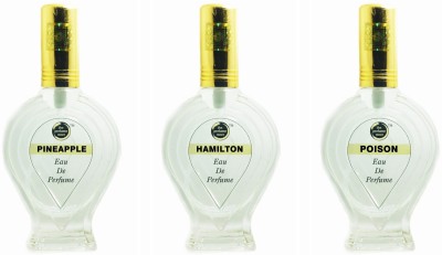 The perfume Store PINEAPPLE HAMILTON POISON Regular Pack of 3 Eau de Parfum  -  180 ml(For Men & Women)