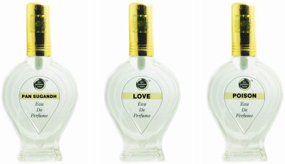 The perfume Store PAN SUGANDH LOVE POISON Regular Pack of 3 Eau de Parfum  -  180 ml(For Men & Women)