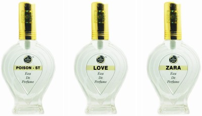 The perfume Store POISON - ST LOVE ZARA Regular Pack of 3 Eau de Parfum  -  180 ml(For Men & Women)