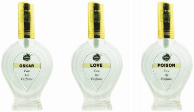 The perfume Store OSKAR LOVE POISON Regular Pack of 3 Eau de Parfum  -  180 ml(For Men & Women)