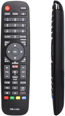 Ehop RM-L1535 Smart Tv Universal Remote Compatible for Led LCD TV with YouTube, 3D Function (HTR-A10 HTR-A18H HTR-A18EN HTR-A18E HTR-D18A) HAIER Remote Controller(Black)