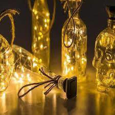 PCS Dukan 20 LEDs 2.03 m Yellow Flickering String Rice Lights(Pack of 1)