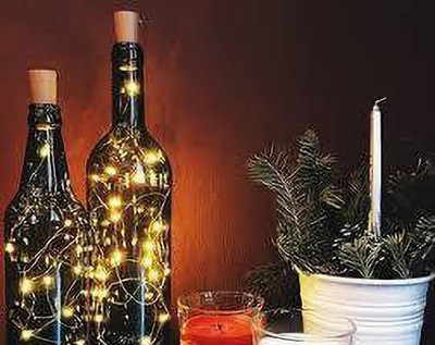 PCS Dukan 20 LEDs 2.03 m White Flickering String Rice Lights(Pack of 1)
