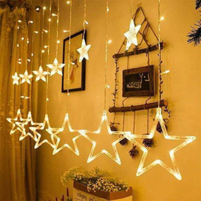 Lakshya 138 LEDs 3.05 m Gold Flickering, Steady Star Rice Lights(Pack of 1)