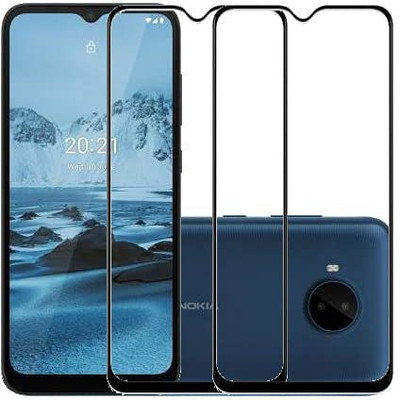 Bodoma Edge To Edge Tempered Glass for Nokia C20 Plus Pack Of 2(Pack of 2)